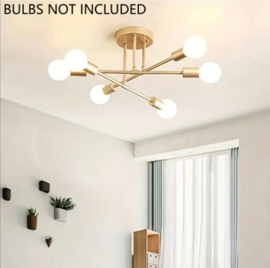 Modern 6-armad Takkrona i Metall