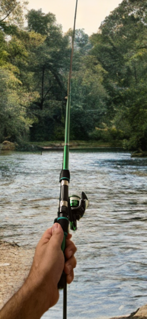 Bärbart Fiskeset – Teleskopisk Stång 180 cm + Spinnrulle & Stort Tillbehörspaket