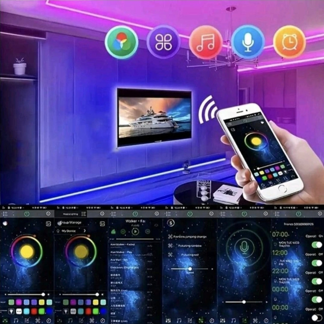 RGB LED Ljusslinga 10 meter