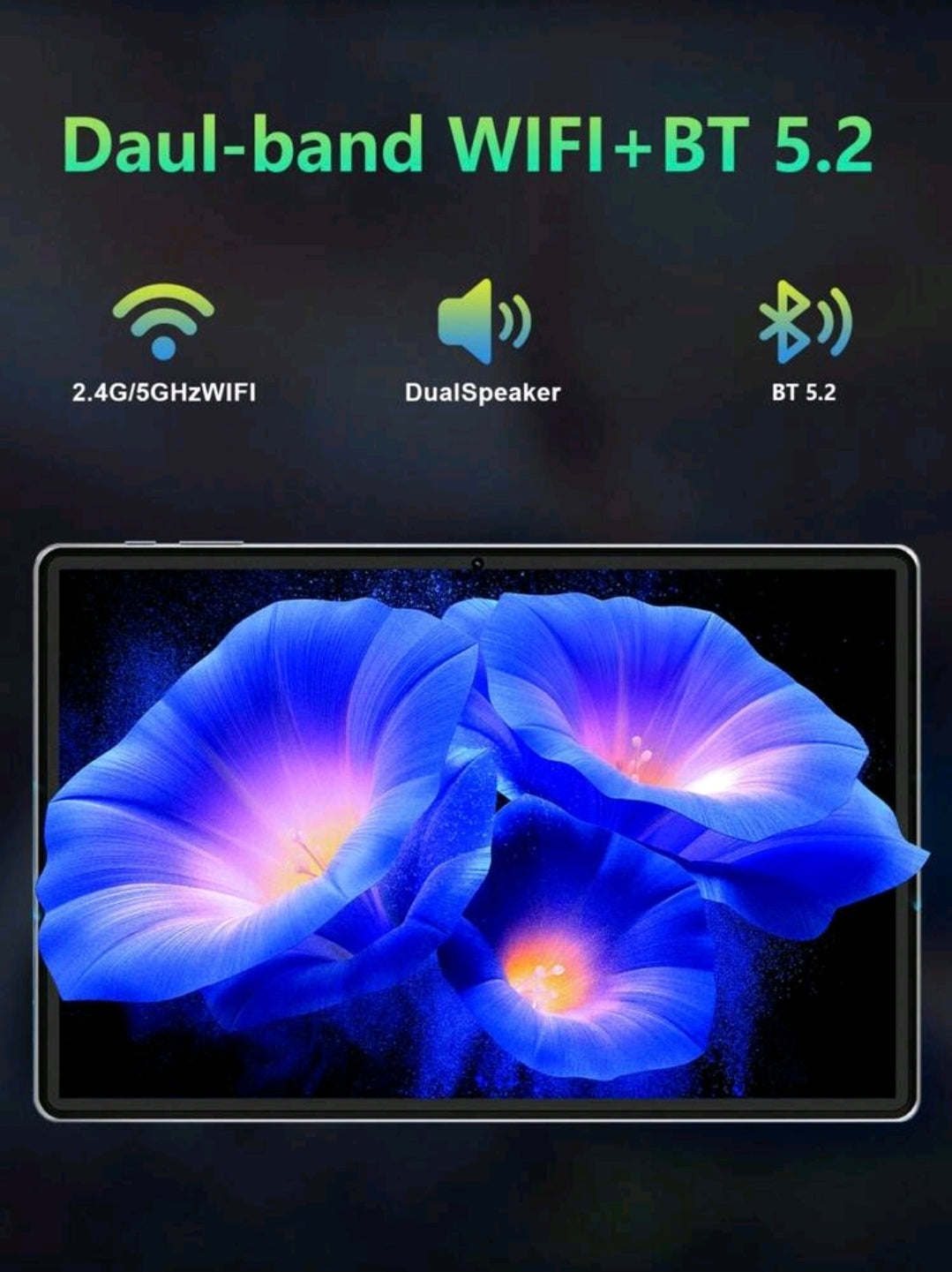 Qetupa 10,1" Z50 Android 14 Surfplatta med plata för simkort