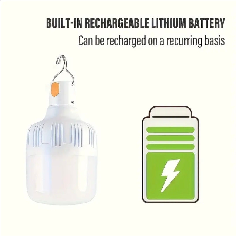 4-pack USB-laddningsbara LED-campinglampor med krok