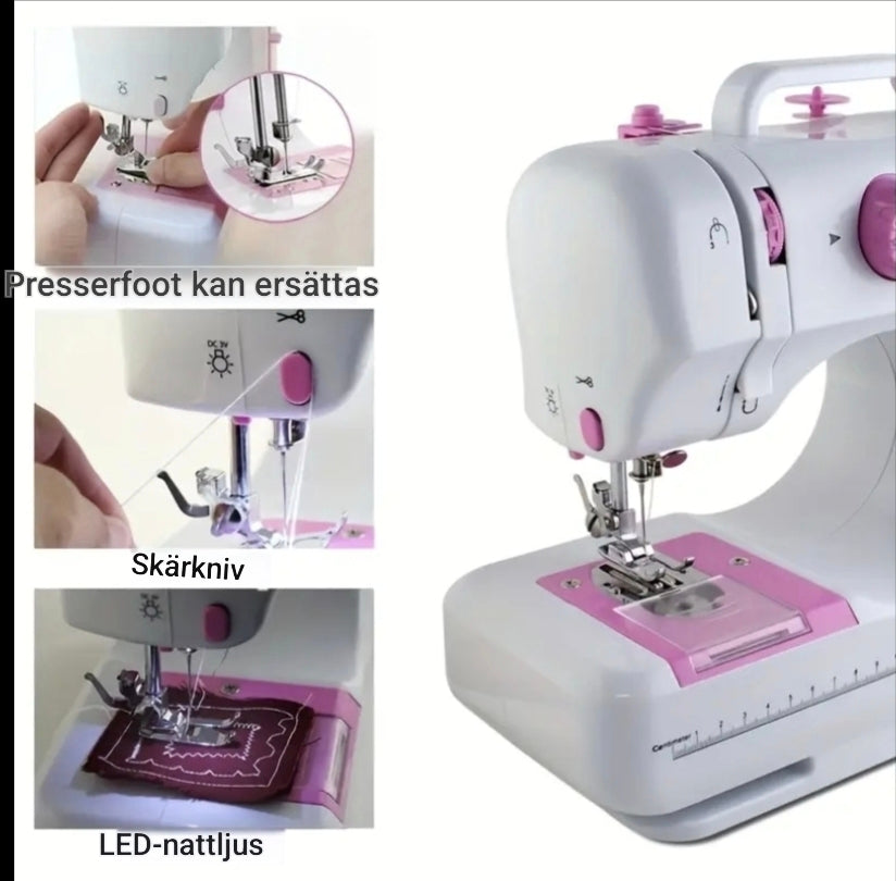 Bärbar Elektrisk Symaskin med 12 Sömmar