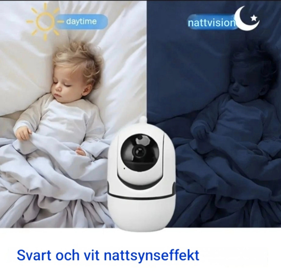 WiFi Övervakningskamera med 355° rotation och mörkerseende – Modell Q102