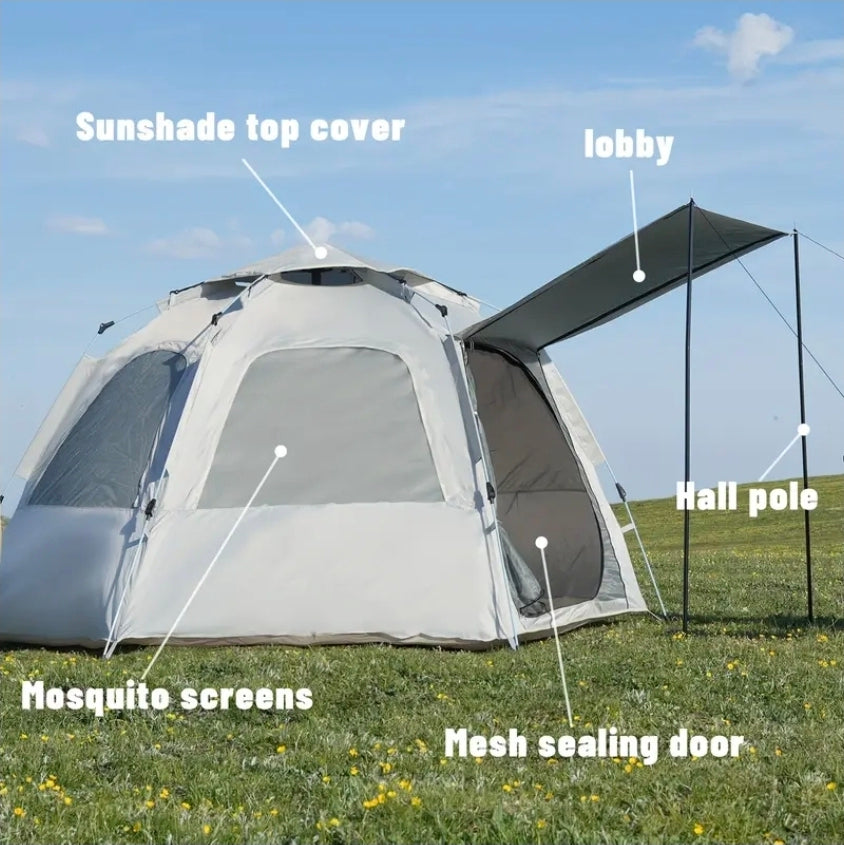 Pop-up tält för camping 5-6 personers, Automatisk
