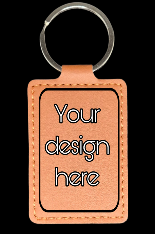 Personliga Nyckelringar i Konstläder med Gravyr eller Tryck