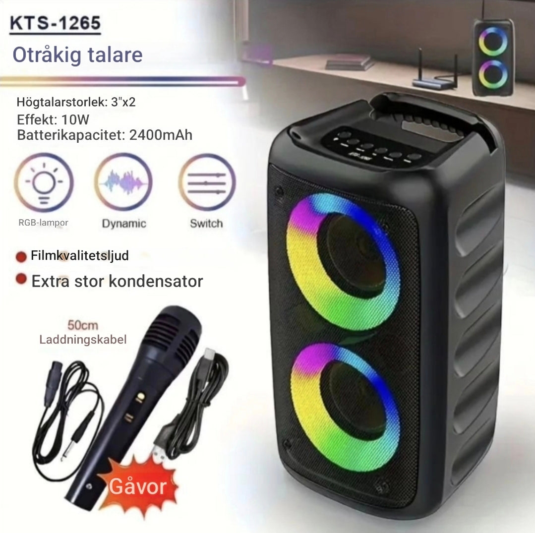 MOKiN 2x10W Trådlös Högtalare med Subwoofer & RGB-Ljus