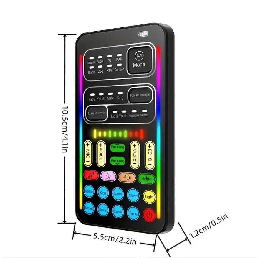 Röstförändrare & Ljudkort i Ett – För Spel, Streaming, Musik & Chatt