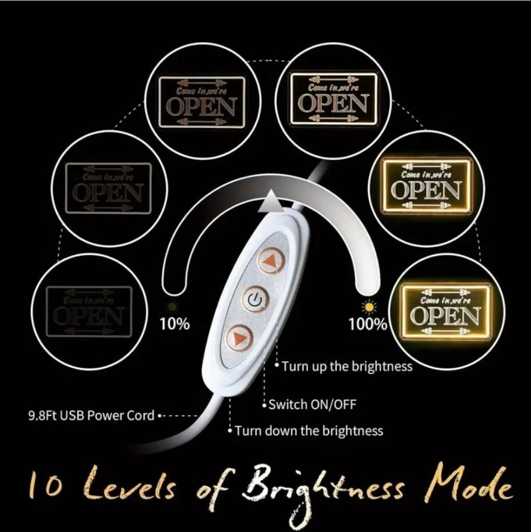 OPEN LED Neonljusskylt