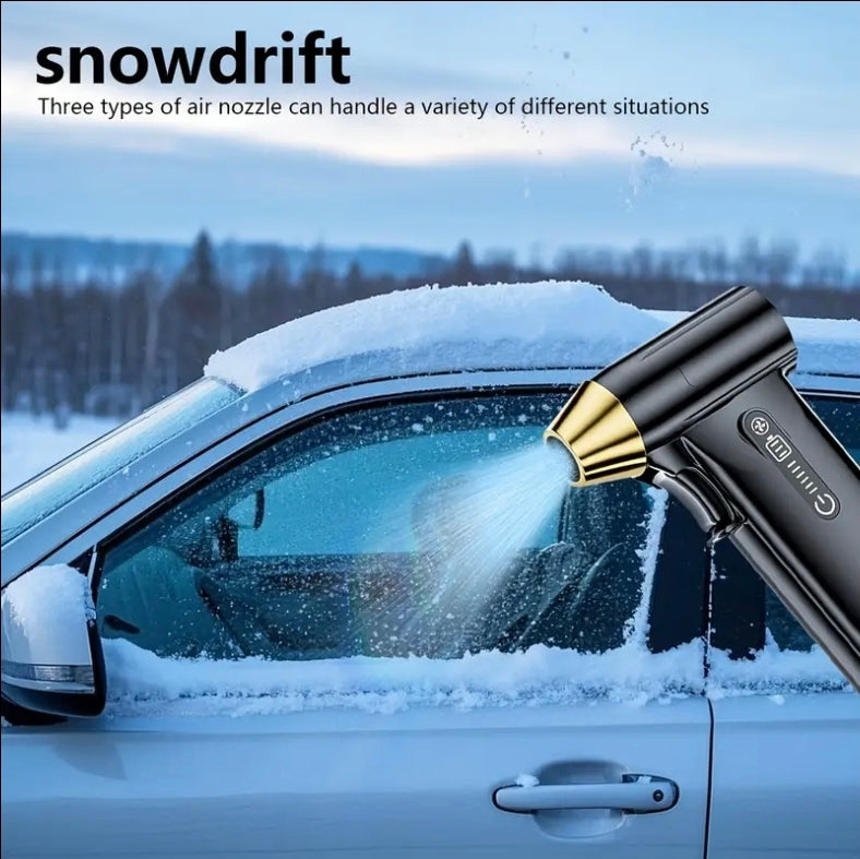 Kompakt Turbofläkt – 130000 RPM & 3 Munstycken | Bärbar Luftblåsare